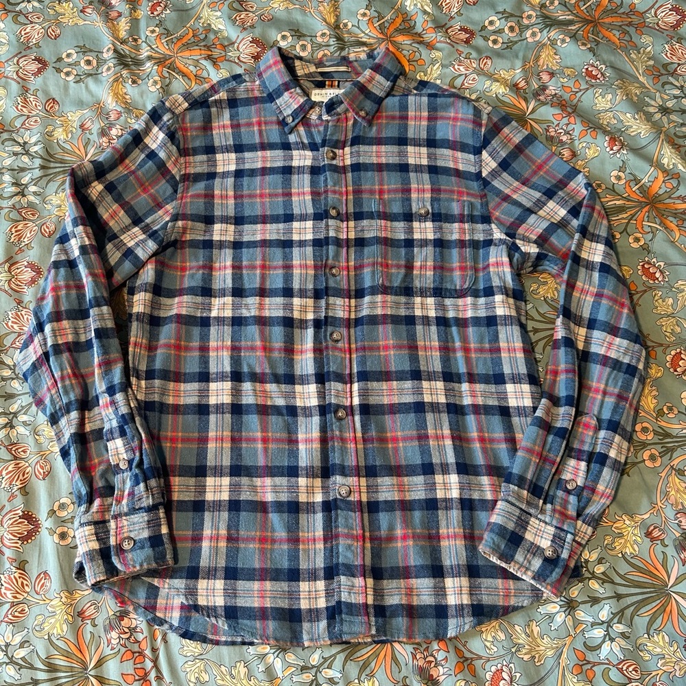 Denim & Flower Men’s Plaid Flannel Shirt